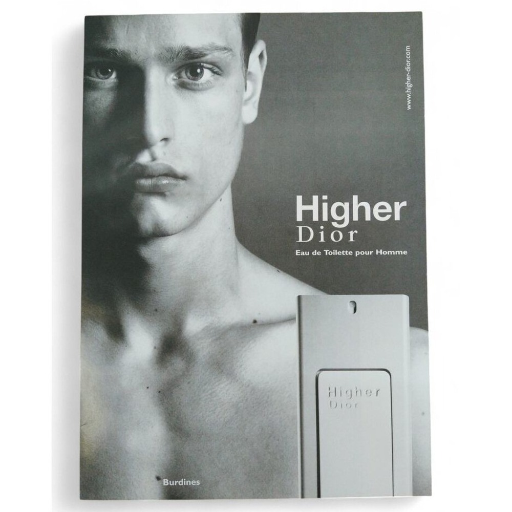 2001 Dior Higher Print Ad Y2K Minimalist Masculine Monochrome Sexy Man Moody